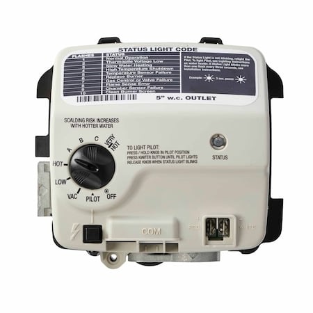 Gas Valve, NG, Manual, Piezo, 350 to 850mV DC, 0 in to 14 in wc, Standard Opening, 1/2 in Inlet Size MPN:WT8840B1500/U