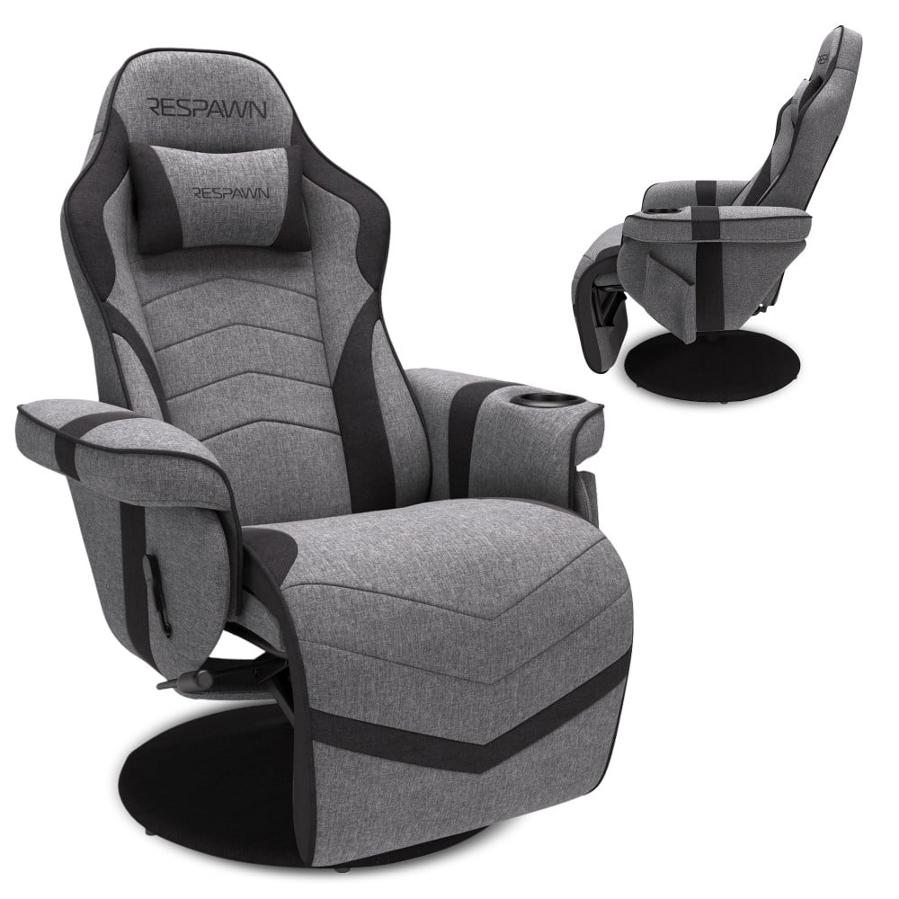 RESPAWN 900 Gaming Recliner, Gray Fabric, RSP900FGRY MPN:RSP-900F-GRY