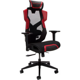 RESPAWN FLEXX Mesh Gaming Chair With Lumbar Support Adjustable Headrest - Red RSP-PRMB03-RED