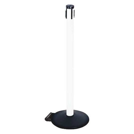Belt Barrier Rcvr. Post, White, Cast Iron MPN:305PWH-RCV