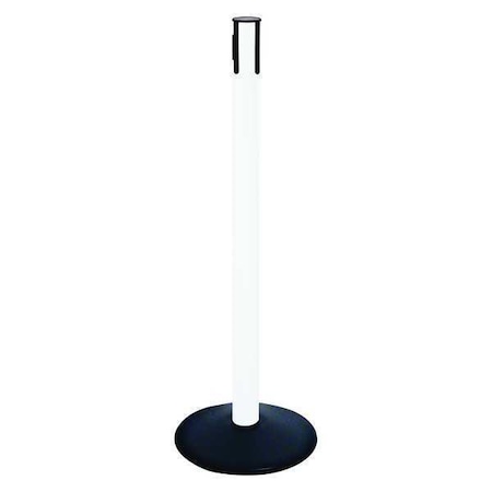 Belt Barrier Rcvr. Post, White, Cast Iron MPN:331PWH-RCV