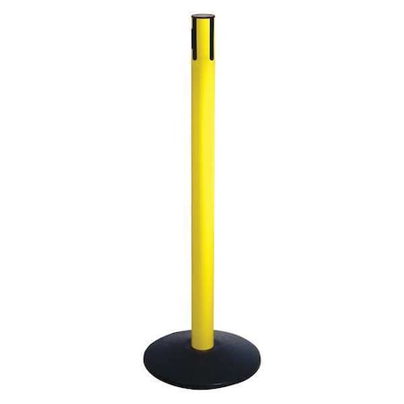 Belt Barrier Rcvr. Post, Yellow, Cast Iron MPN:331YA-RCV