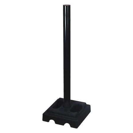 Belt Barrier Receiver Post, Black, 40