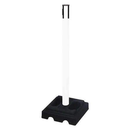 Belt Barrier Receiver Post, White Color MPN:332PWH-RCV