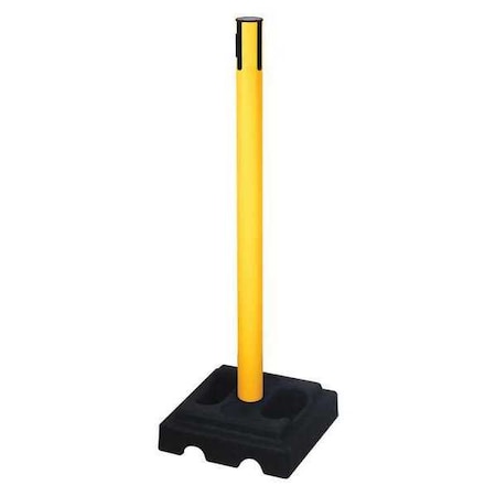 Belt Barrier Receiver Post, Yellow Color MPN:332PYW-RCV