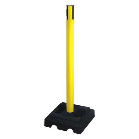 Belt Barrier Receiver Post, Yellow, 40