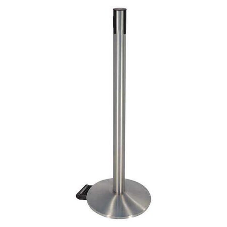 Belt Barrier Receiver Post, Gray, 2 Wheels MPN:334SASS-RCV