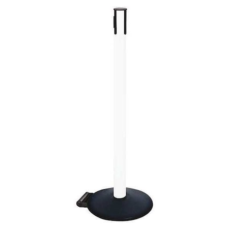 Belt Barrier Rcvr. Post, White, Cast Iron MPN:335PWH-RCV