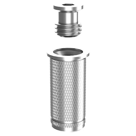 Mini Floor Socket, Stainless Steel, 2 in Height, 3/4 in Length, Satin Stainless Steel MPN:422-2SS