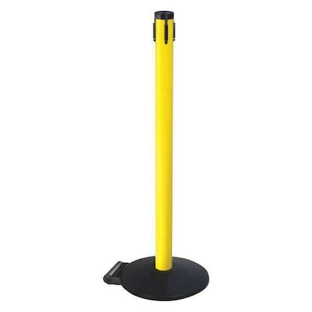 Single Belt Receiver Post, 40in.H, Yellow MPN:PM412-30YA-RCV