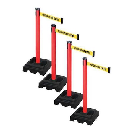 Barrier Systems, 10 ft Length, 40 in Post Height, Caution Do Not Enter MPN:PSBA302PRD-CAU