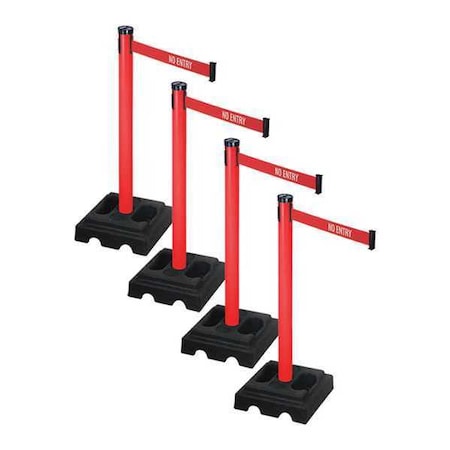 Barrier Systems, 10 ft Length, 40 in Post Height, No Entry MPN:PSBA302PRD-NE