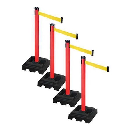 Barrier Systems, Yellow, 10 ft Length, 40 in Post Height MPN:PSBA302PRD-YW