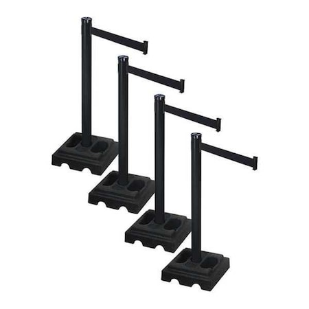Barrier Systems, 10 ft Length, 40 in Post Height, No Legend MPN:PSBA302PSB-BK