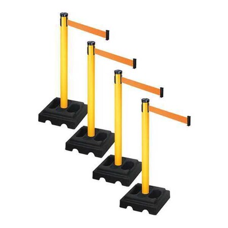 Barrier Systems, Orange, 10 ft Length, 40 in Post Height MPN:PSBA302PYW-OR