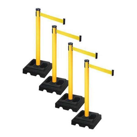 Barrier Systems, Yellow, 10 ft Length, 40 in Post Height MPN:PSBA302PYW-YW