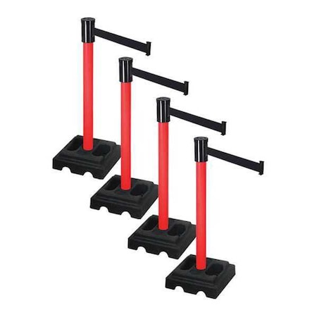 Barrier Systems, Black, 15 ft Length, 37 in Post Height MPN:PSBA322PRD-BK