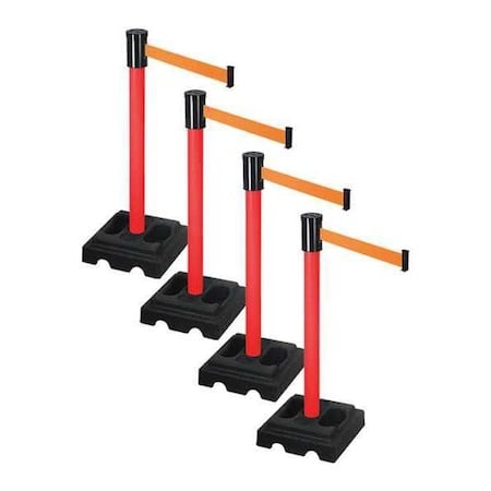 Barrier Systems, Orange, 15 ft Length, 37 in Post Height MPN:PSBA322PRD-OR