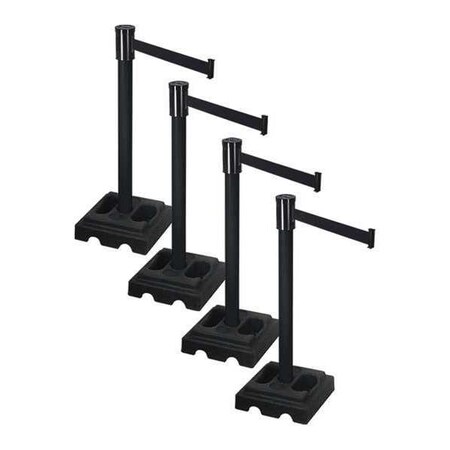 Barrier Systems, Black, 15 ft Length, 37 in Post Height MPN:PSBA322PSB-BK