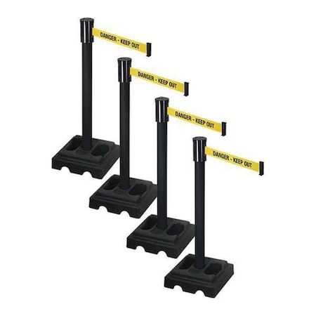 Barrier Systems, 15 ft Length, 37 in Post Height, Danger Keep Out MPN:PSBA322PSB-DKO