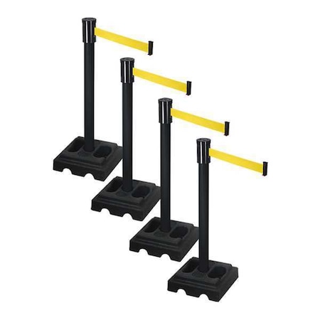 Barrier Systems, Yellow, 15 ft Length, 37 in Post Height MPN:PSBA322PSB-YW