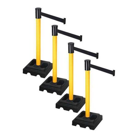 Barrier Systems, Black, 15 ft Length, 37 in Post Height MPN:PSBA322PYW-BK
