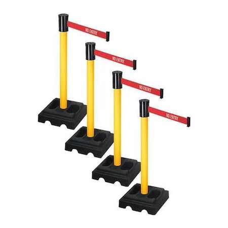 Barrier Systems, 15 ft Length, 37 in Post Height, No Entry MPN:PSBA322PYW-NE