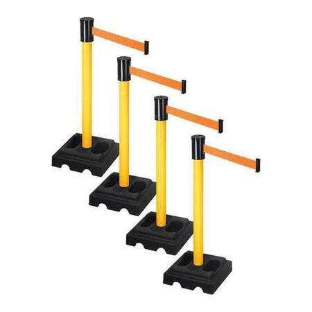 Barrier Systems, Orange, 15 ft Length, 37 in Post Height MPN:PSBA322PYW-OR