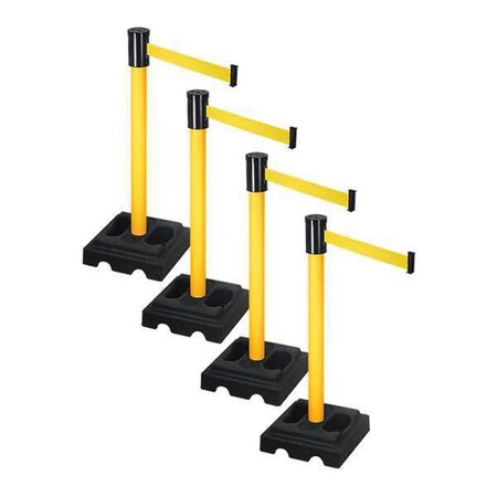 Barrier Systems, Yellow, 15 ft Length, 37 in Post Height MPN:PSBA322PYW-YW
