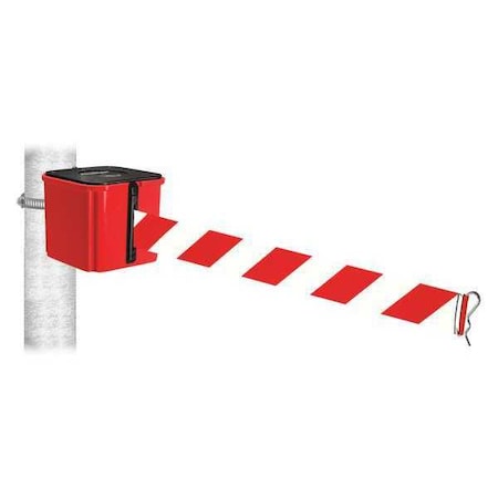 Belt Barrier, Red/White Striped Belt, 4
