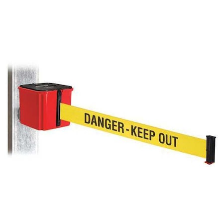 Belt Barrier, Yllw/Blk Text Belt, 4-1/4
