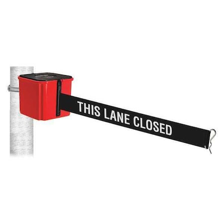 Belt Barrier, 25ft. Belt, Blk/White Text MPN:WH412RD25-TLC-HC