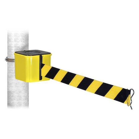 Warehouse Barrier, 15ft Black/Yellow Belt MPN:WH412YW15-BYD-HC