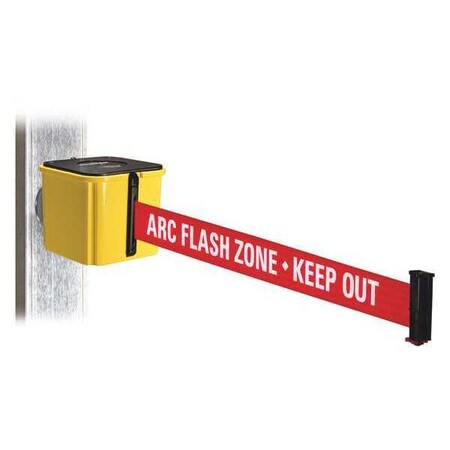 Belt Barrier, Ylw, Rd/Wt Text Belt, 30ft.L MPN:WH412YW30-ARC-MM