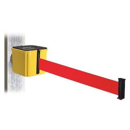 Belt Barrier, Ylw, Magnet, Red Belt, 30ft. L MPN:WH412YW30-RD-MM