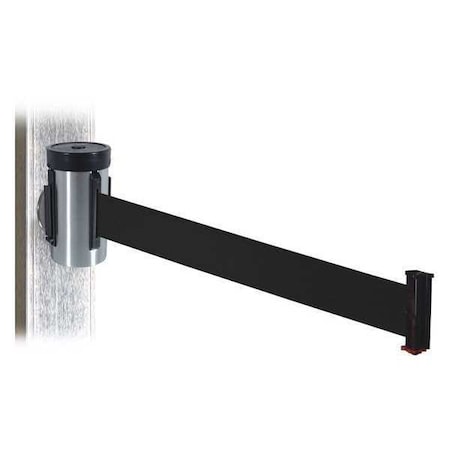 Belt Barrier, Satin SS, Black Belt, 10ft. L MPN:WH700SS-BK-MM