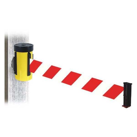 Belt Barrier, Yl, Magnet, Rd/Wt Belt, 10ft.L MPN:WH700YW-RWD-MM