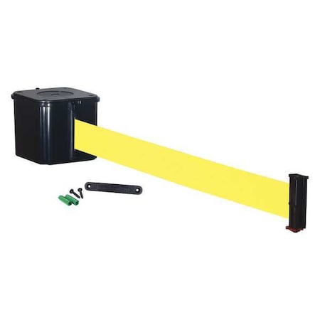 Retractable Belt Barrier, 4in.Hx4-1/2in.W MPN:WM412SB20-FY-RE