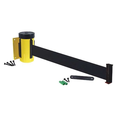Retractable Belt Barrier, 10 ft., Black MPN:WM700YW-BK-RE