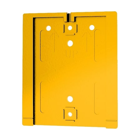 Wall Mount Plate, Polycarbonate, 3 3/4 in Height, 1 lb, Yellow MPN:WP412F-YW