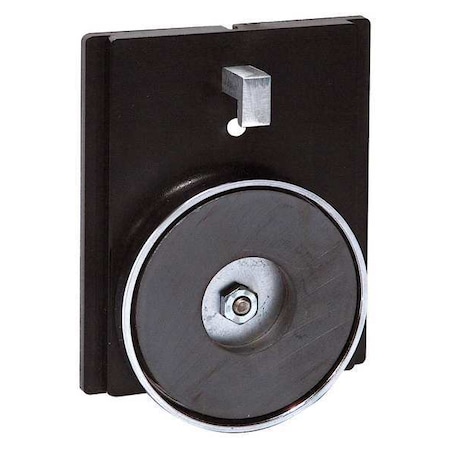 Magnetic/Clip Mount Plate, Polycarbonate, 3 3/4 in Height, 3 in Length, 0.35 lb, Black MPN:WP412M-SB