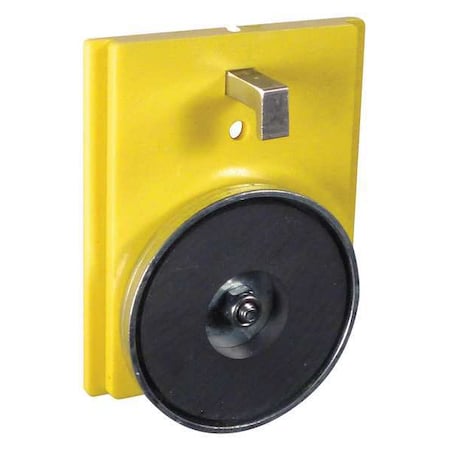 Magnetic/Clip Mount Plate, Polycarbonate, 3 3/4 in Height, 3 in Length, 0.35 lb, Yellow MPN:WP412M-YW