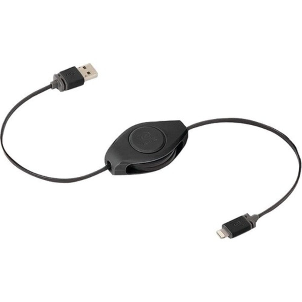 ReTrak Lightning/USB Sync/Charge Data Transfer Cable, 2.95ft, Black (Min Order Qty 4) MPN:ETLTUSBBLK