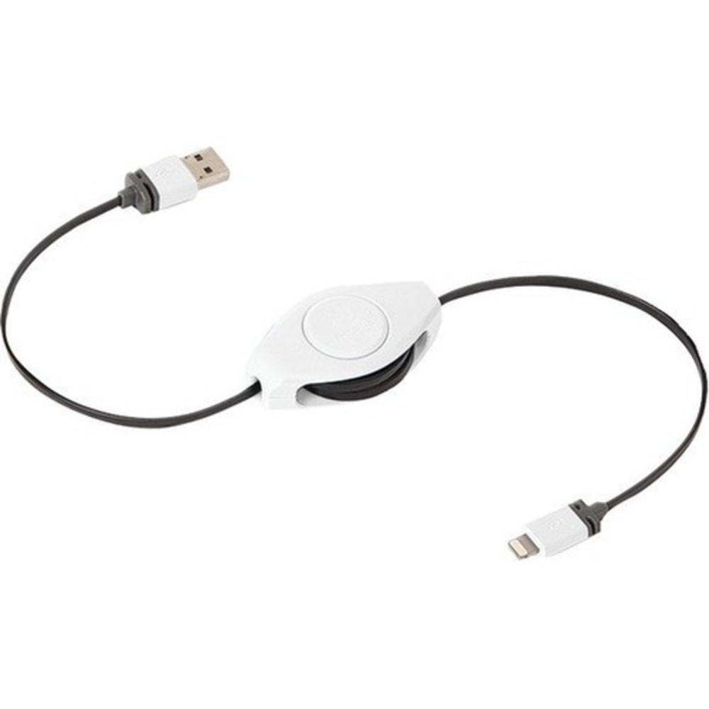 ReTrak Lightning/USB Sync/Charge Data Transfer Cable, 2.95ft, White (Min Order Qty 4) MPN:ETLTUSBWT