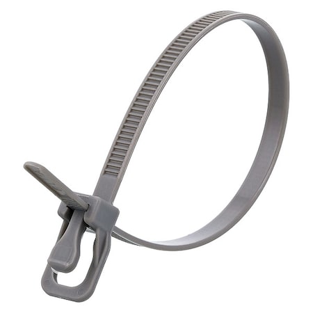 Cable Tie, 6 in L, 1.40 in Max Bundle Dia., Gray, Nylon 6/6, 50 lb Strength, 20 PK MPN:EVT-S06GY-HA