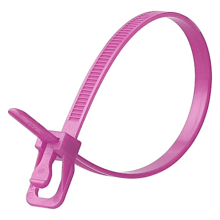 Cable Tie, 8 in L, 2.16 in Max Bundle Dia., Purple, Nylon 6/6, 50 lb Strength, 20 PK MPN:EVT-S08PR-HA