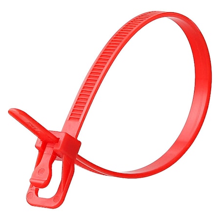 Cable Tie, 10 in L, 2.70 in Max Bundle Dia., Red, Nylon 6/6, 50 lb Strength, 100 PK MPN:EVT-S10RD-TA