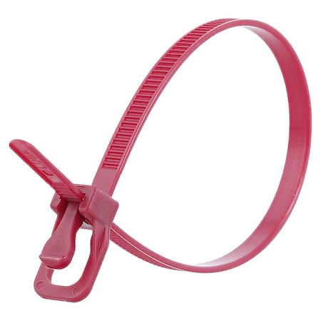 Cable Tie, 16 in L, 4.60 in Max Bundle Dia., Maroon, Nylon 6/6, 50 lb Strength, 100 PK MPN:EVT-S16MR-TA