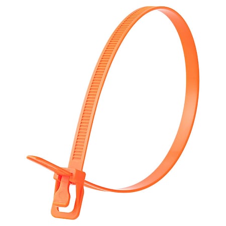 Cable Tie, 36 in L, 11 in Max Bundle Dia., Fluorescent Orange, Nylon 6/6, 175 lb Strength, 50 PK MPN:PRT-S36FO-PA