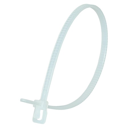 Cable Tie, 6 in L, 1.40 in Max Bundle Dia., Natural, Nylon 6/6, 18 lb Strength, 100 PK MPN:VRT-S06NL-TA